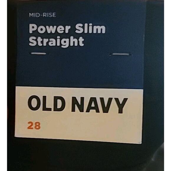 OLD NAVY NWT Womens Size 28 Mid Rise Power Slim Straight Black Jeans New A102 - Picture 5 of 5